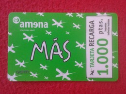 TARJETA TELEFÓNICA CUPÓN DE RECARGA PHONE CARD AMENA RETEVISIÓN ESPAÑA SPAIN 1.000 PESETAS CADUCIDAD 2001 VER FOTO/S Y D - Amena - Retevision