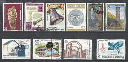 TEN AT A TIME - SPANISH ANDORRA - LOT OF 10 DIFFERENT 4 - USED OBLITERE GESTEMPELT USADO - Usati