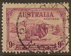 AUSTRALIA 1934 9d MacArthur Cent SG 152 U #AIO681 - Oblitérés