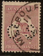 AUSTRALIA 1929 2/- Roo Small OS SG O117 U #AIO422 - Dienstmarken