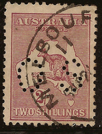 AUSTRALIA 1929 2/- Roo Small OS SG O117 U #AIO422 - Service