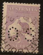 AUSTRALIA 1915 9d Roo Small OS SG O47 U #AIO476 - Dienstmarken