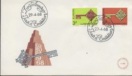 3268  Carta  Luxemburgo 1968 , Tema Europa, Cept - Lettres & Documents