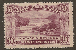 NZ 1898 9d Pink Terrace P14 SG 326 HM #AIP133 - Nuovi