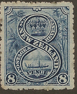 NZ 1898 8d War-canoe P14 SG 325 UnHM #AIP132 - Nuovi