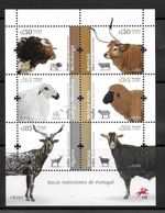 PORTUGAL NATIVE ANIMAL BREEDS (CATTLE,GOAT) SOUVENIR SHEET 2018 - 6 MNH STAMP - Oblitérés