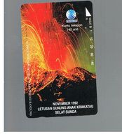 INDONESIA - TELKOM  - 1995 VOLCAN IN NOVEMBER 1992             - USED - RIF. 10382 - Vulkane