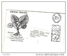 Pli Polynésie Sur Enveloppe Plantes Médicinales 1988. - Covers & Documents