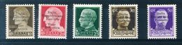 Repubblica Sociale BASE ATLANTICA  ANNO 1943 - POSTA MILITARE S.1 - SASS. 6 + 8/11 - NUOVI GOMMA INTEGRA MNH ** - Ortsausgaben/Autonome A.