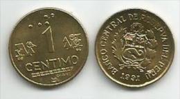 Peru 1 Centimo 1991. KM#303.1 High Grade - Perú