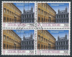 1993 VATICANO USATO TESORI D'ARTE 700 LIRE QUARTINA - ED5-10 - Used Stamps