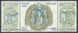 1982 VATICANO USATO TRITTICO LUCA DELLA ROBBIA - ED5-10 - Usados