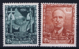 Italy: Sa 447 - 448  Mi 612 - 613 Postfrisch/neuf Sans Charniere /MNH/** 1938 - Mint/hinged