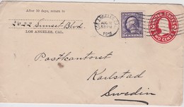 USA ENTIER POSTAL LETTRE DE LOS ANGELES  1910-11 ? - 1901-20