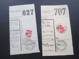 Belgien 1940 Und 42 Postpaketmarke Nr. 13 Halbierung Zu Militärzwecken!! Paketkarten ?!? - Andere & Zonder Classificatie