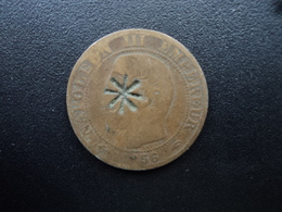 FRANCE 5 CENTIMES  1856 A  Contremarque  F.116 / G.152 / KM 777.1    B+ - 5 Centimes