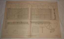 Plan Du Barrage éclusé De Melun. Portes De L'écluse.. 1864 - Publieke Werken