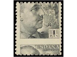 623 ** ESPAÑA. Ed.931dh. <B>1 Pta.</B> Gris<B> DENTADO DESPLAZADO.</B> Cat. 165?. - Sonstige & Ohne Zuordnung