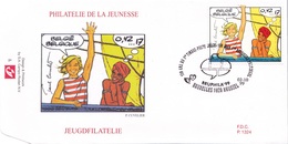 B01-158 2841  BD P1324 FDC   Rare Corentin Paul Cuvelier 2-10-1999 Bruxelles 1020 Brussel €10 - 1991-2000