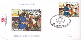 B01-158 2846  BD P1329 FDC   Rare Hassan Et Kaddour Jacques Laudy 2-10-1999 Bruxelles 1020 Brussel €10 - 1991-2000