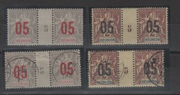 Réunion _ 4  Millésimes _ 1905  N°71/72 Neuf TTB & Oblitéré - Unused Stamps