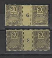 Guadeloupe - 2 Millésimes Centimes à Perçevoir De1906/08 N°18 - Timbres-taxe