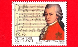 VATICANO - Usato - 2006 - 250º Anniversario Della Nascita Di W.A.Mozart - 0,80 - Ritratto - Gebraucht