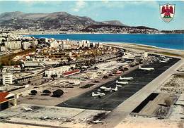 - Ref-W423- Alpes Maritimes - Nice - Aeroport Nice Cote D Azur - Vue Generale - Avion - Avions - Aviation - Aeroports - - Transport (air) - Airport