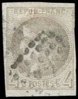 EMISSION DE BORDEAUX 41B   4c. Gris, R II, Obl. GC, Marge Fine à Droite, TB - 1870 Emissione Di Bordeaux