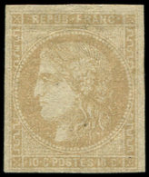 * EMISSION DE BORDEAUX 43A  10c. Bistre, R I, Nuance Terne, TB. C - 1870 Bordeaux Printing