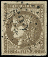 EMISSION DE BORDEAUX 47   30c. Brun, Obl. GC Léger 532, TB - 1870 Bordeaux Printing