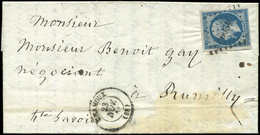 Let DUCHE DE SAVOIE Oblitérations Sur Timbres Français N°14 Obl. PC 4209 S. LAC, Càd T15 CHAMOUX 23/11/62, Arrivée RUMIL - 1849-1876: Periodo Classico