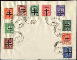 Let TIMBRES DE LIBERATION AIGURANDE 1/11 (sf. N°8) Obl. 18/8/44 S. Env., TB - Liberation