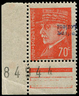 ** TIMBRES DE LIBERATION LORIENT 6 : 70c. Orange, Surcharge RENVERSEE, Cdf, TB, Cote Mayer - Liberation