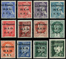 ** TIMBRES DE LIBERATION LES ROUSSES 1/12 : La Série, TB, Signés Mayer - Liberation