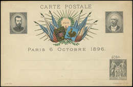 Let ENTIERS POSTAUX Sage, 10c. Noir, CP N°G26a, Visite Du Tsar, Armoiries En Couleur, TB - Altri & Non Classificati