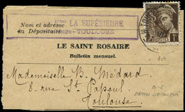 Let LETTRES DU XXe SIECLE N°404 Obl. De 1940 Sur Bande, Rayon Limitrophe, TB - Storia Postale