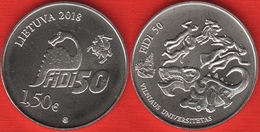 Lithuania 1.5 Euro 2018 "Physicists Day Of Vilnius University, FiDi 50" UNC - Lituania