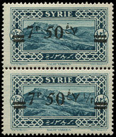 ** SYRIE 182 : 7p.50 Sur 2p.50 Bleu-vert, Surcharge Arabe Chiffre 1/2 Absent, Tenant à Normal, TB - Other & Unclassified