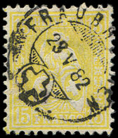 SUISSE 52 : 15c. Jaune, Obl., TB. Br - Used Stamps