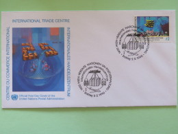 United Nations (Wien) 1990 FDC Cover International Trade Center - Cartas & Documentos