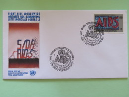 United Nations (Wien) 1990 FDC Cover AIDS SIDA - Cartas & Documentos