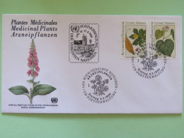 United Nations (Wien) 1990 FDC Cover Medicinal Plants + Special Cancel UNZ - Cartas & Documentos