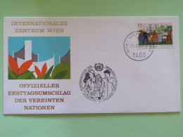 United Nations (Wien) 1990 Special Cancel On Cover - People Of The World - Dusseldorf - Cartas & Documentos