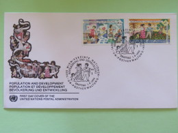 United Nations (Wien) 1994 FDC Cover Population And Development Woman Teaching - Brieven En Documenten