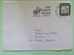 United Nations (Wien) 1995 50 Anniv. Slogan On Cover To Baden - Brieven En Documenten