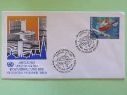 United Nations (Wien) 1996 FDC Cover Sport Hurdles - Brieven En Documenten