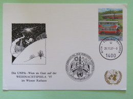 United Nations (Wien) 1997 Special Cancel On Card - Bus - Weihnachtsphila - Brieven En Documenten