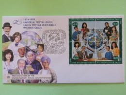 United Nations (Wien) 1999 FDC Cover UPU People Computers Earth - Brieven En Documenten