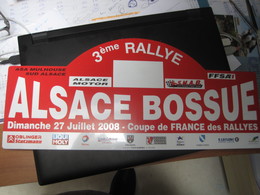 PLAQUE DE RALLYE    ALSACE BOSSUE  2008 - Rallye (Rally) Plates